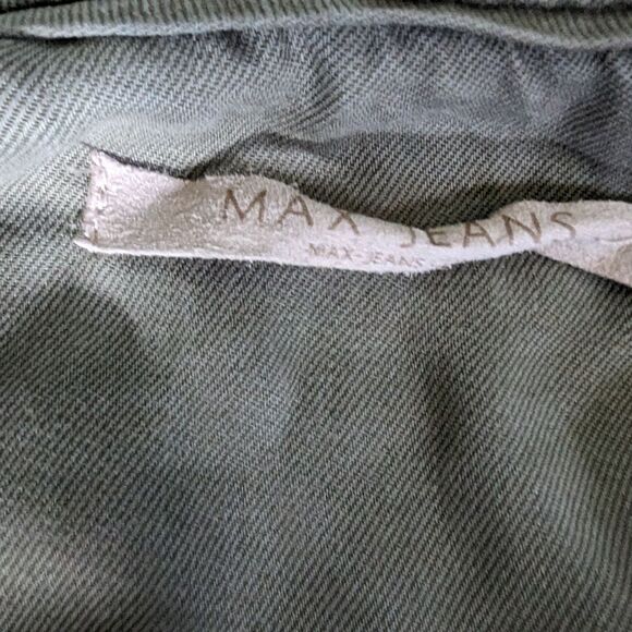 Olive Green Jacket Pistachio Green Tencel Drape M Mid Length Cyber Grunge - Picture 4 of 5